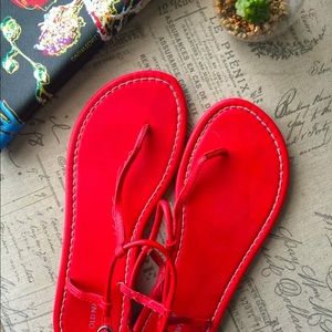 SALE: Coral Summer Flat Sandals